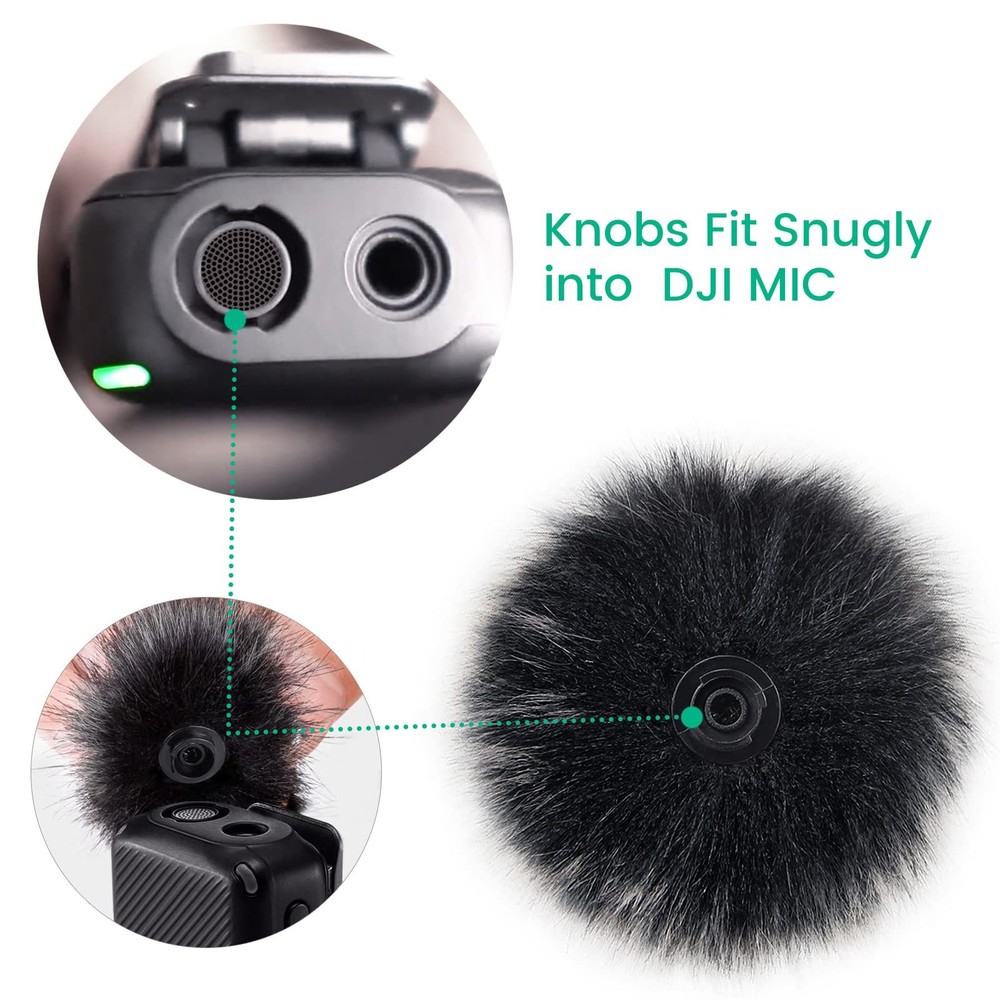4-Pack Windscreens for DJI MIC Transmitters (TX) Wind Muff, Wireless