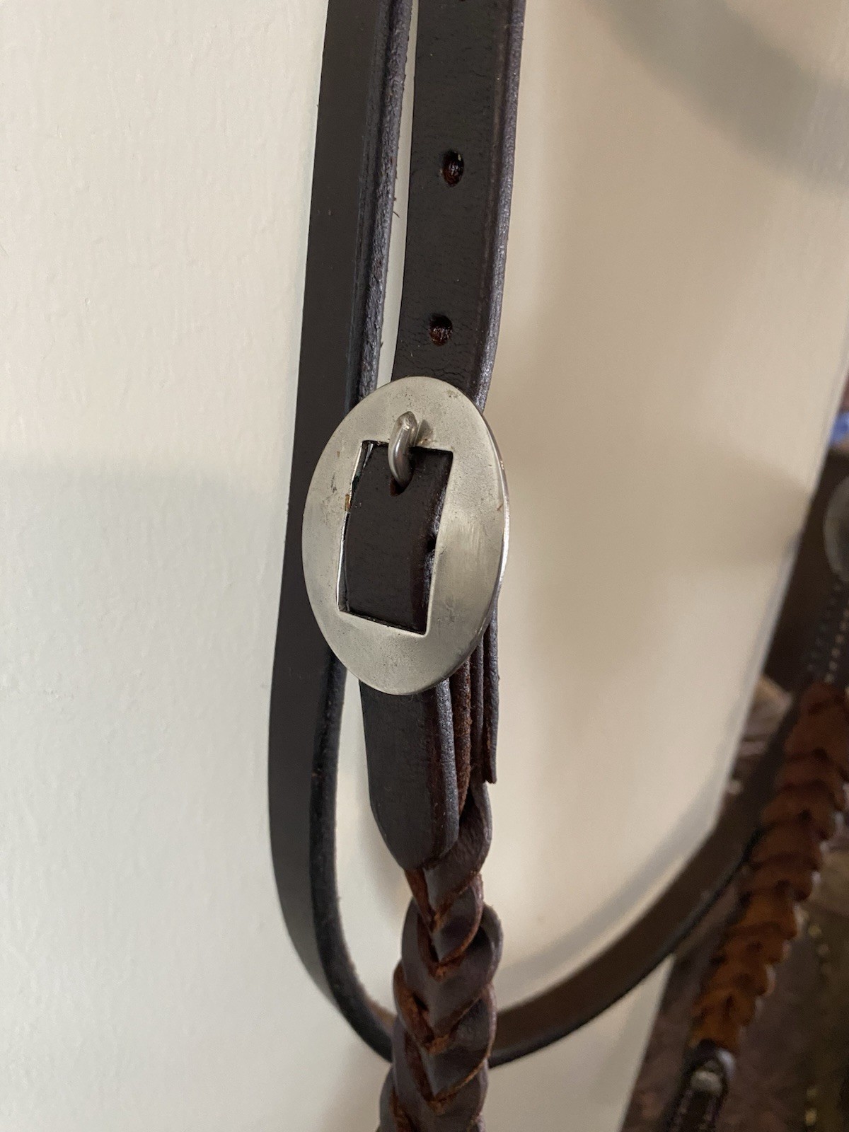 Braided Browband Headstall, Dark Oil