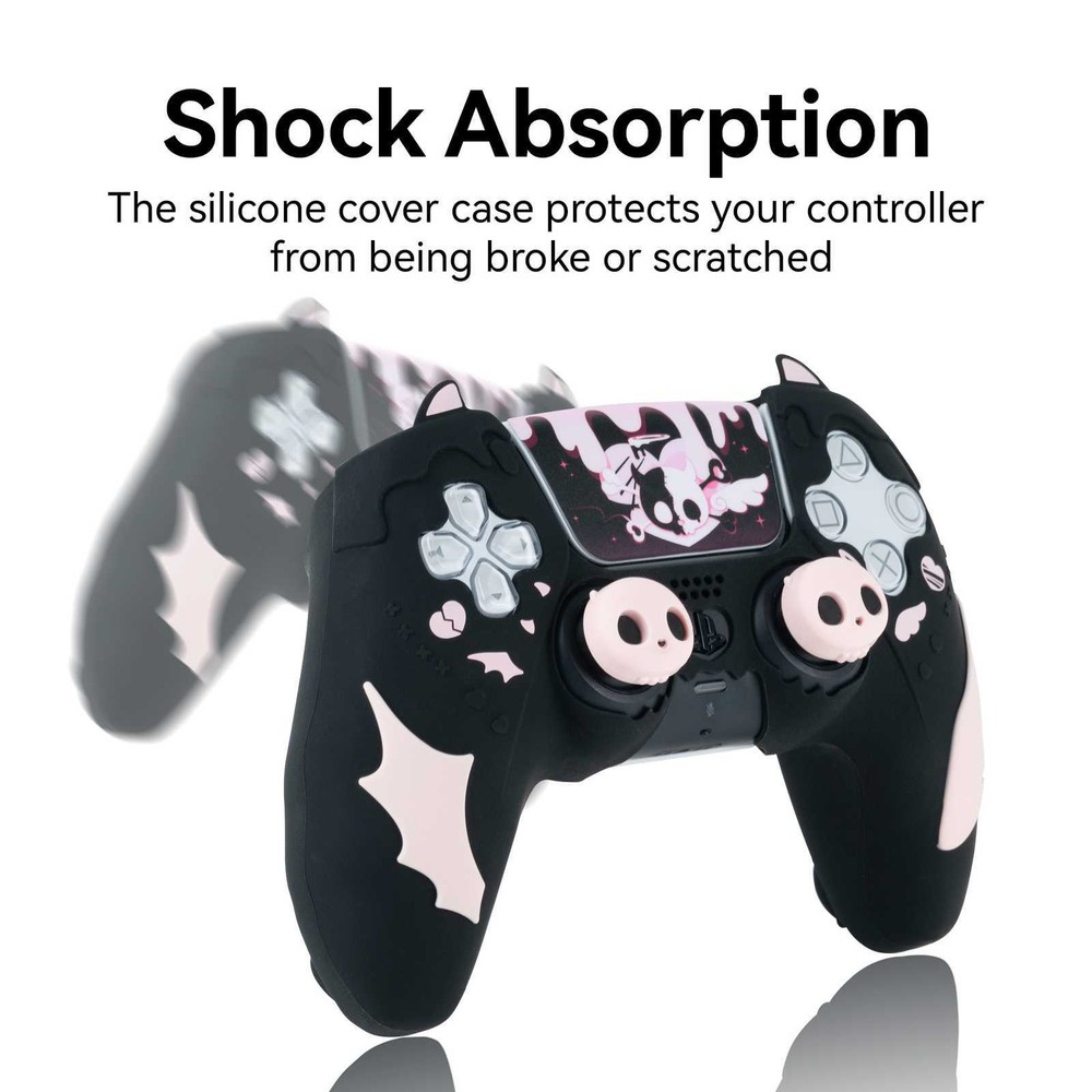 GeekShare Skull Protective Case Cover for PS5 Controller Silicone Shell Skin