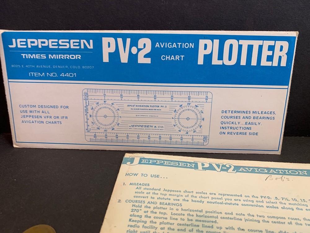 Jeppesen PV-2 Avigation Chart Plotter, Original Packaging