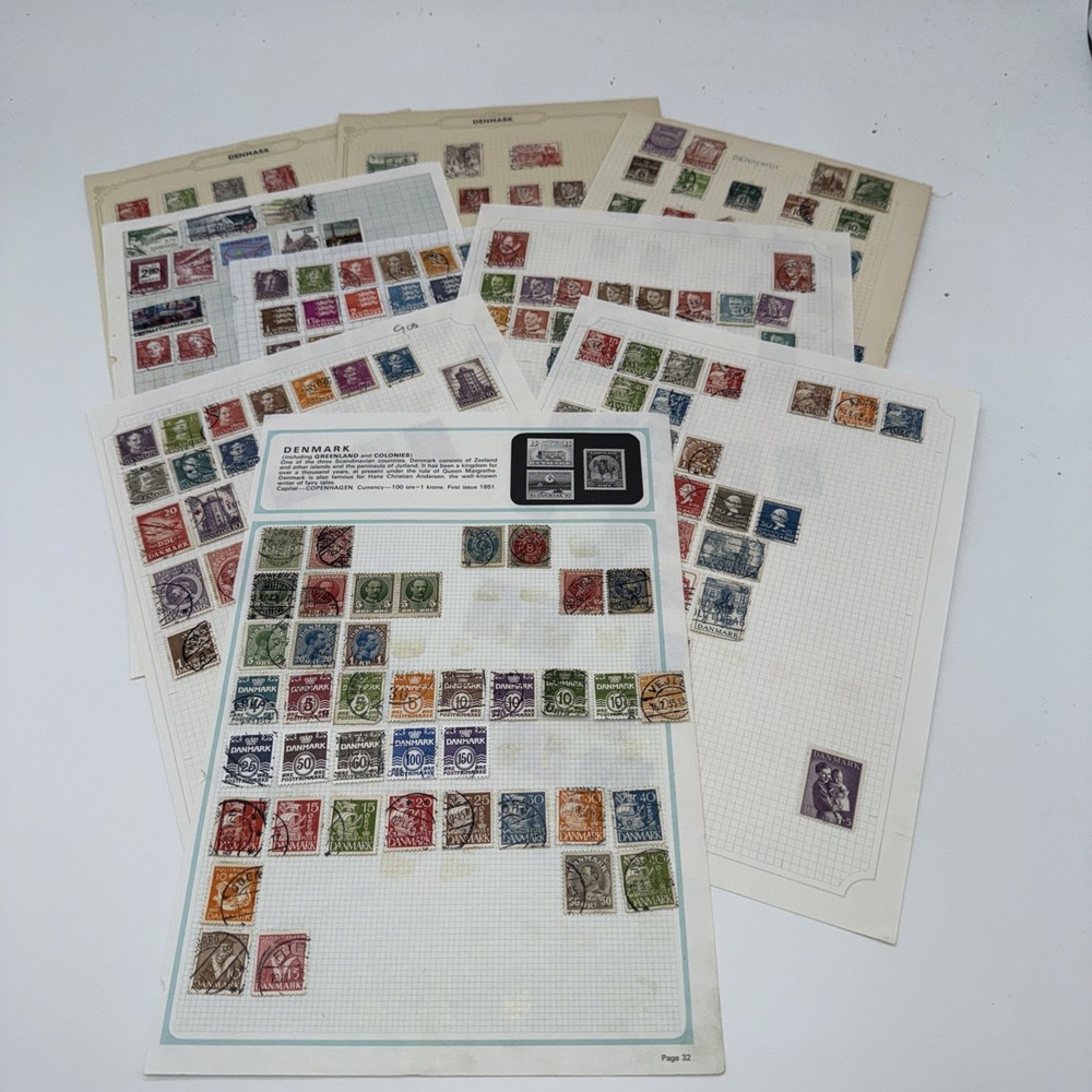 Ex Dealer Stock Unchecked Denmark Stamps
