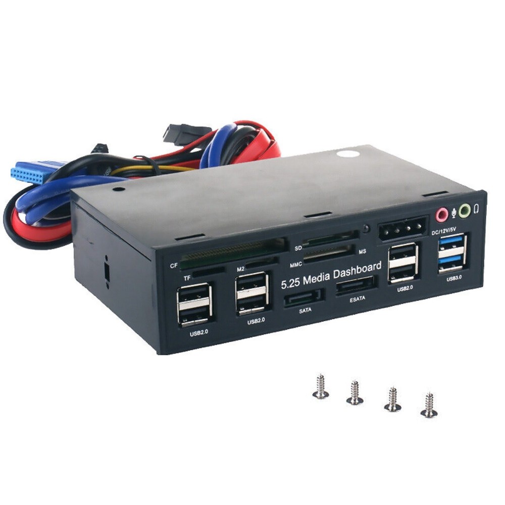 ABS Computer Desktop Optical Drive Multi-Function Panel Dashboard With Screws
