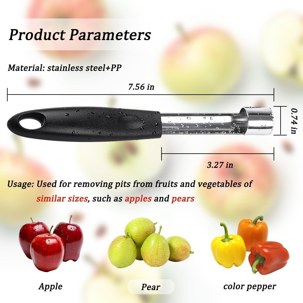 2PCS Apple Cupcake Corer, Fruit Vegetable Core Remover, Profession Healthy Stain