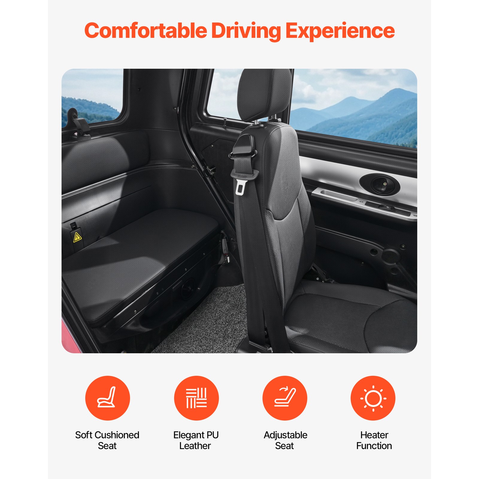 Uimoso 4-Wheel Enclosed Mobility Scooter for Seniors, 660lbs Capacity, 3-Seater