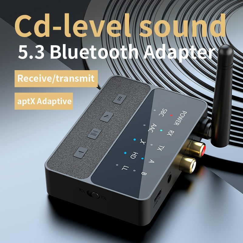 2 in 1 Bluetooth-Compatible 5.3 Audio Adapter AptX/HD/LL Reception Transmitter