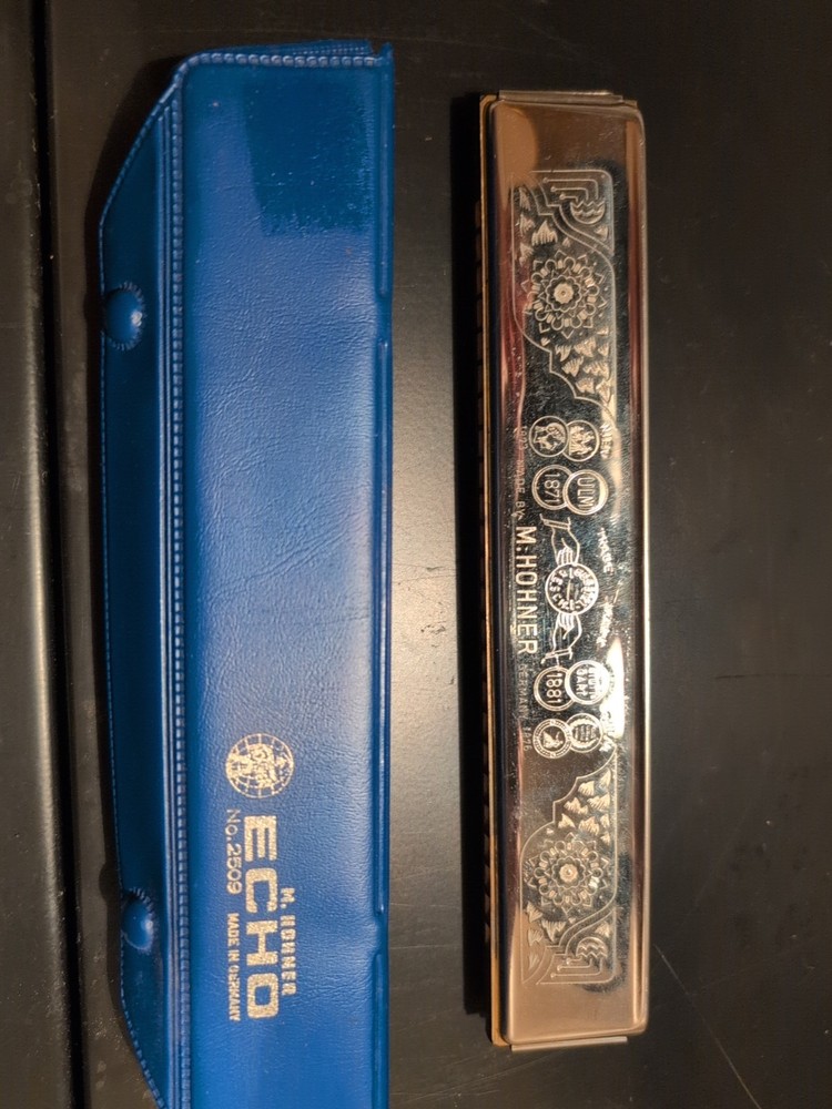 Hohner 2509/48 Echo Harmonica Made In Germany With Case