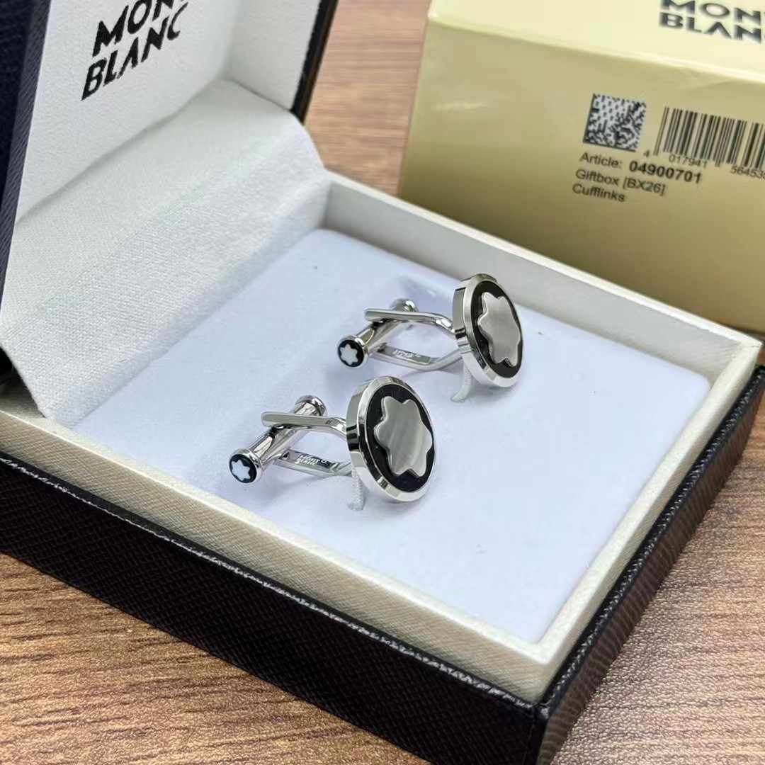 Montblanc Star Round Cufflinks,Stainless Steel Cufflinks,MB116661 No box