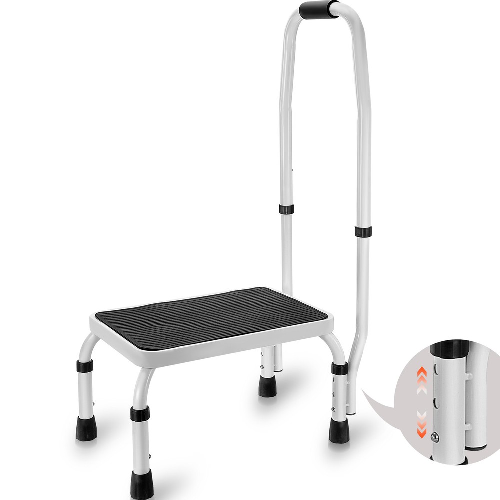 Step Stool Ladder 3 Adjustable Height with Handle Max Load 330lbs for RVs