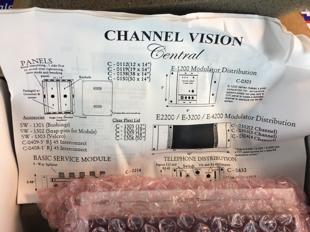 Channel Vision C-0214 Split Service Module Phone Jack