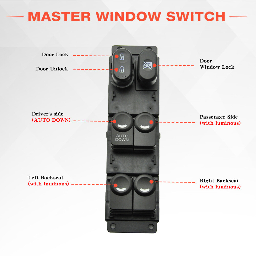 For Hyundai Accent 2011-2017 Driver Door Master Power Window Switch Replacement
