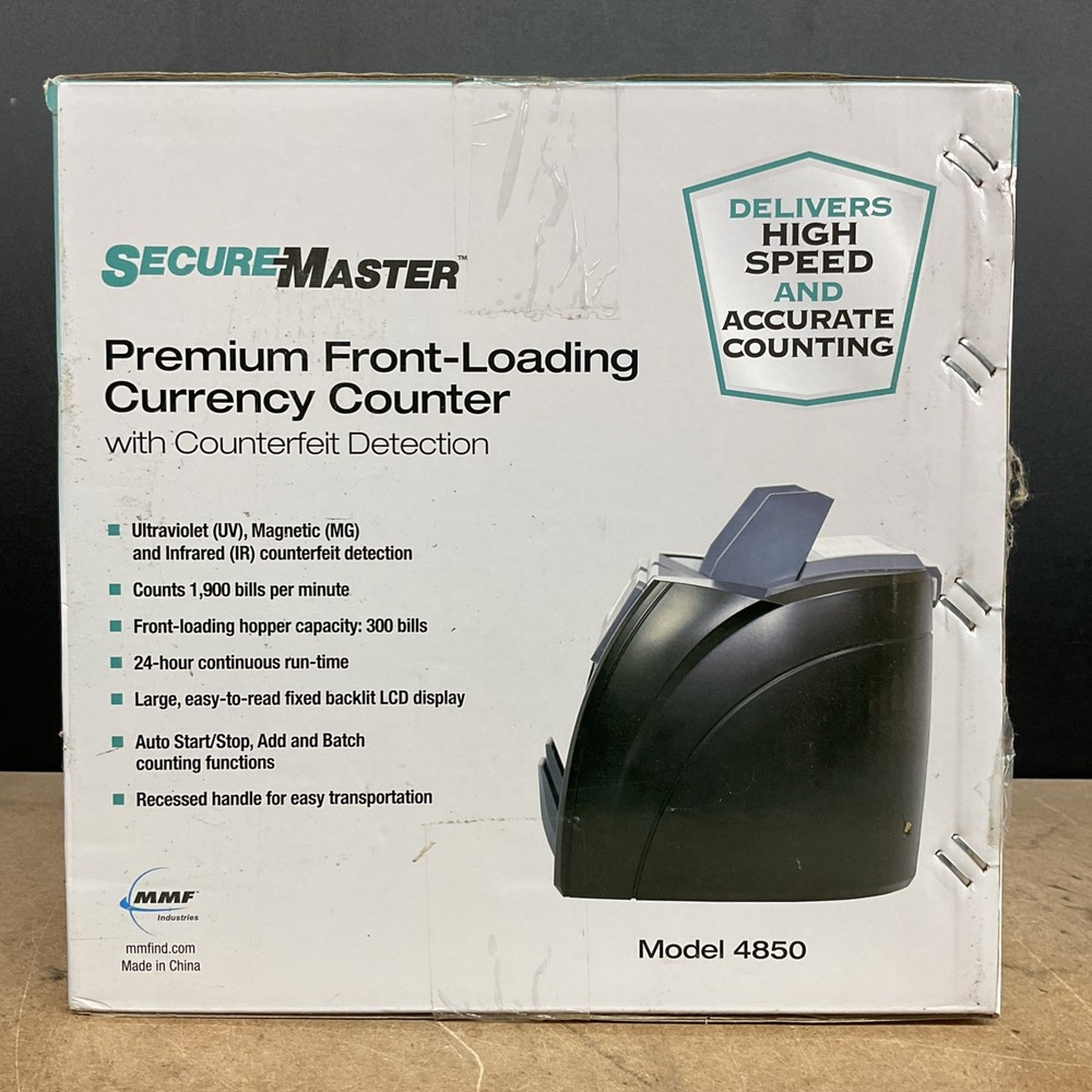 Secure Master Model 4850 Premium Front-Loading Currency Counter - Brand New