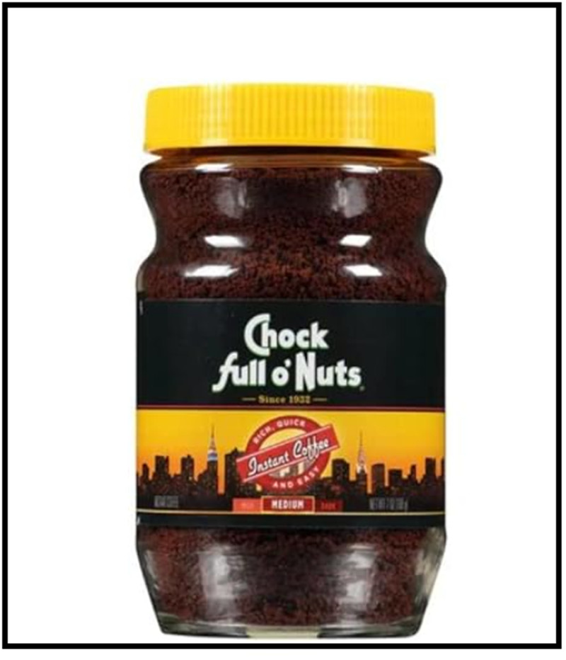 Chock Full o' Nuts Coffee, Regular Instant Coffee, Medium Roast, 7 Oz**