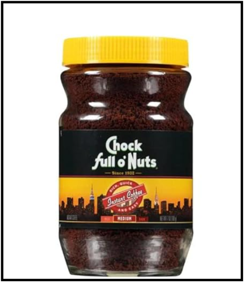 Chock Full o' Nuts Coffee, Regular Instant Coffee, Medium Roast, 7 Oz**