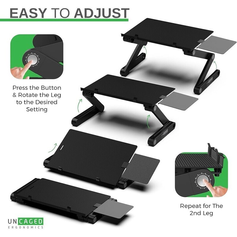 Ergonomic Adjustable Keyboard Stand Mouse Riser Desk Workspace Comfort Black