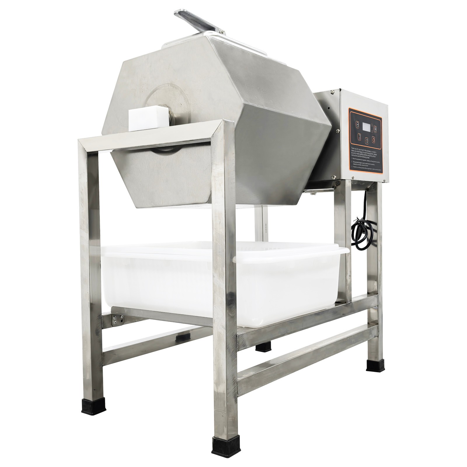 110V 38L Meat Vegetable Tumbler Marinator, Stainless Tumbling Marinator Machine