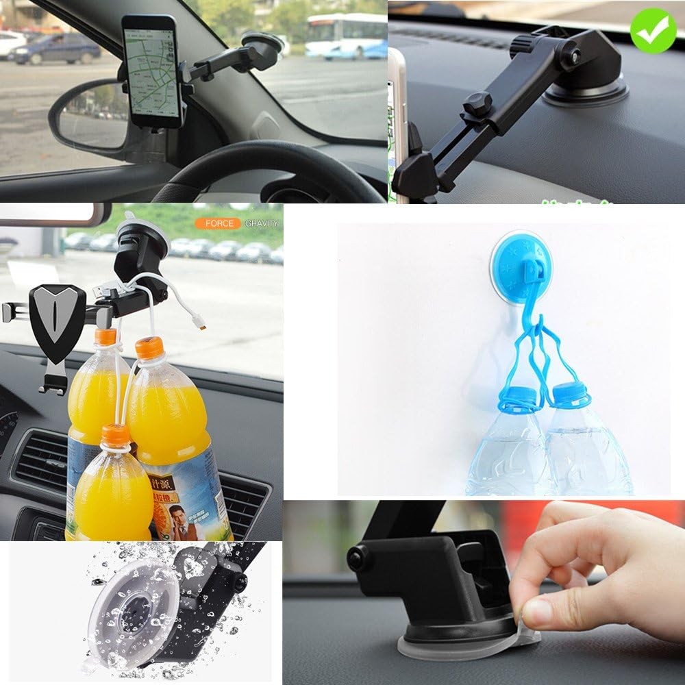 Suction Cup Double Sided Adhesive Pad 8PACK Mount Disk Hook Transparent