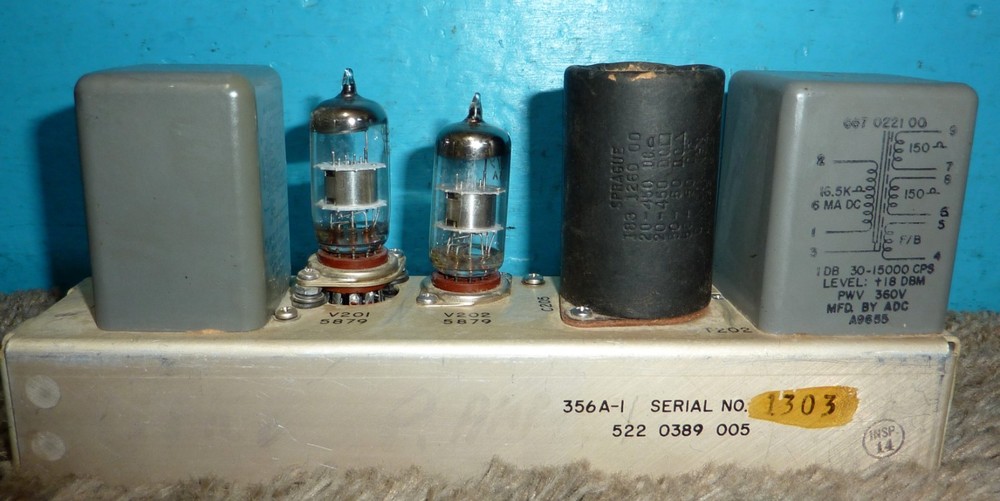 2 Collins 356A-1 Microphone Preamplifiers w/ Paperwork