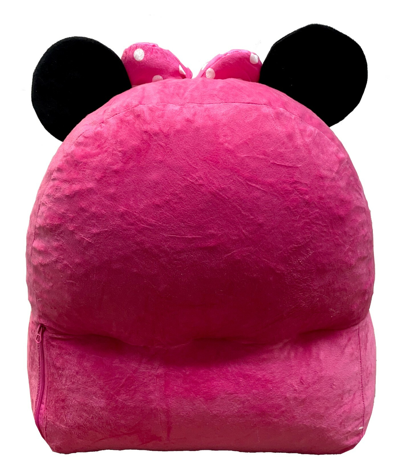 Disney Junior Minnie Mouse Kids Plush Sofa Bean Bag Chair With Sherpa Trimming