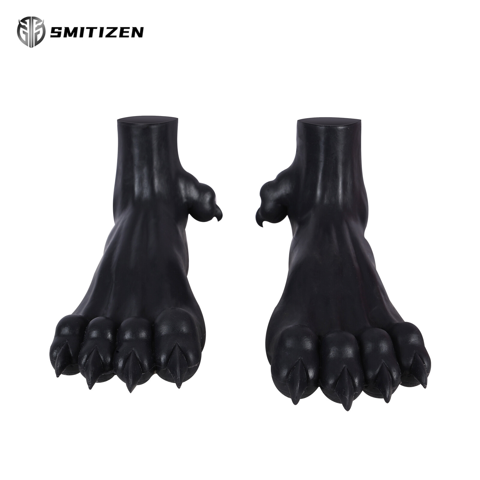 Smitizen Silicone Black Dragon Beast Paw Feet Cover Shoes for Halloween Cosplay