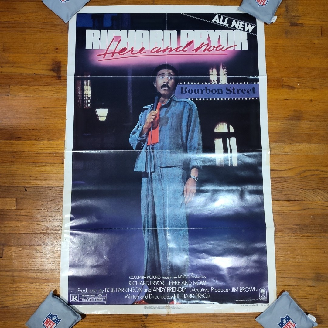 Vintage 1983 Richard Pryor Here and Now Original Promotional Comedy Poster