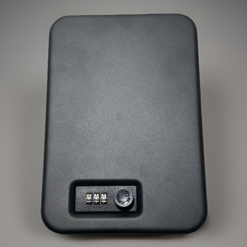 Gun Safe Combination Lock Box 3 Digit Code Security Cable Compact Portable