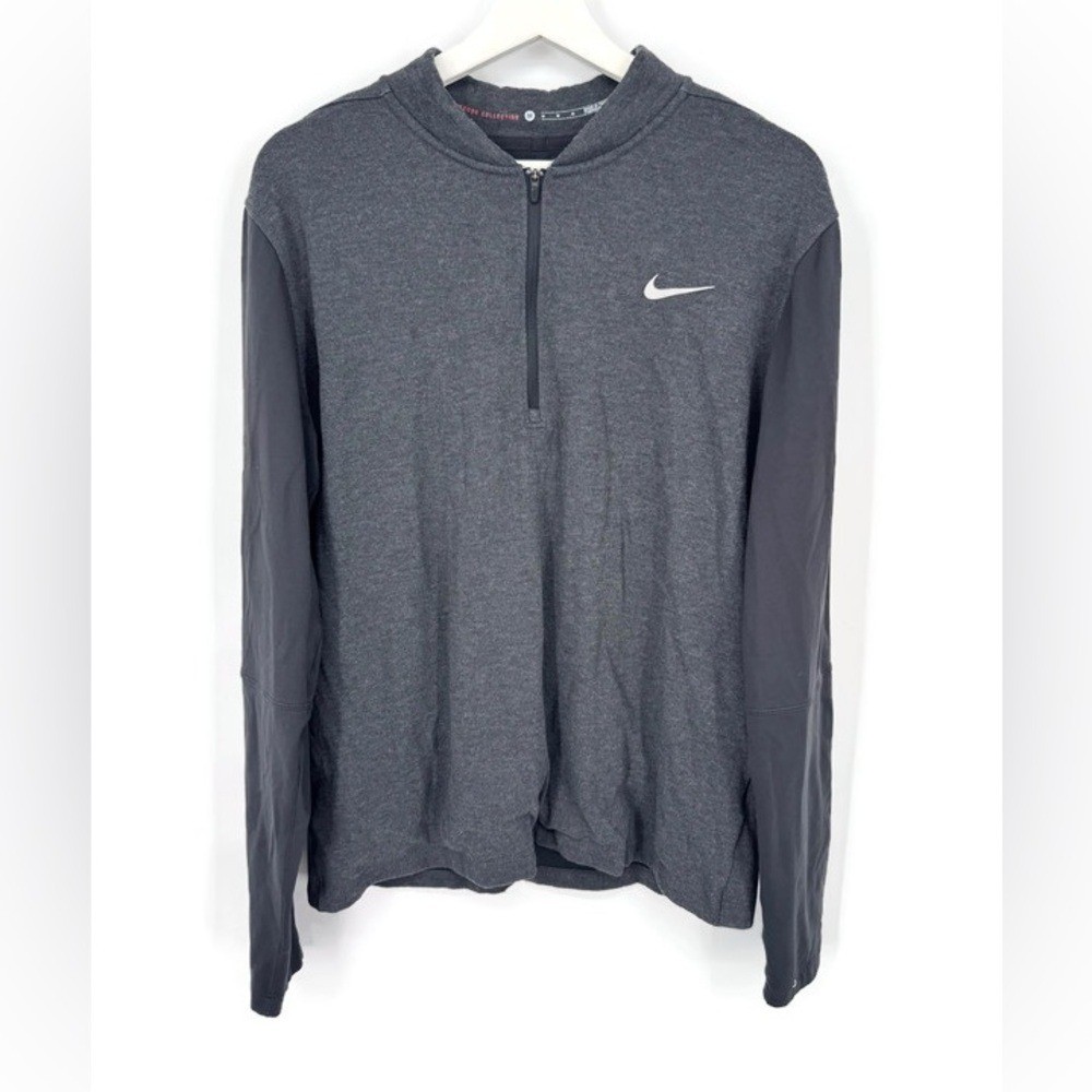 Nike Tiger Woods Collection 1/2 Zip Golf Pullover Heather Gray M