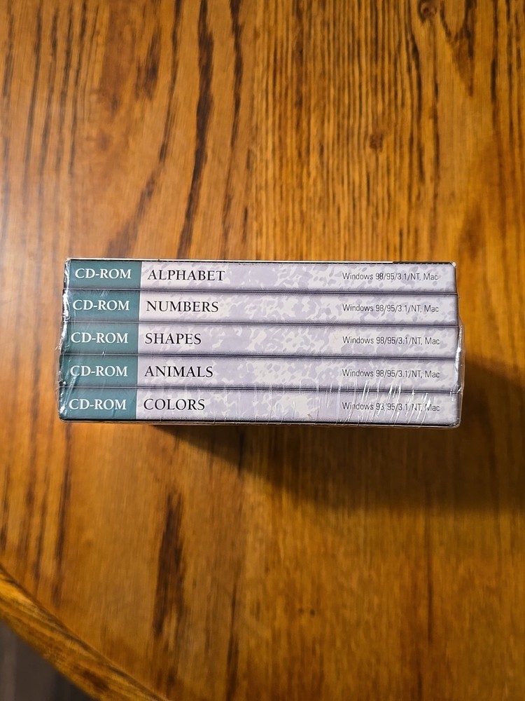 Early Learning Interactive CD-Rom Ages 3-6 5 Deluxe Pack Sealed NOS