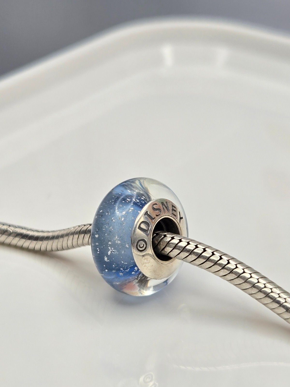 Pandora Disney Cinderella Signature Blue Murano Glass Charm