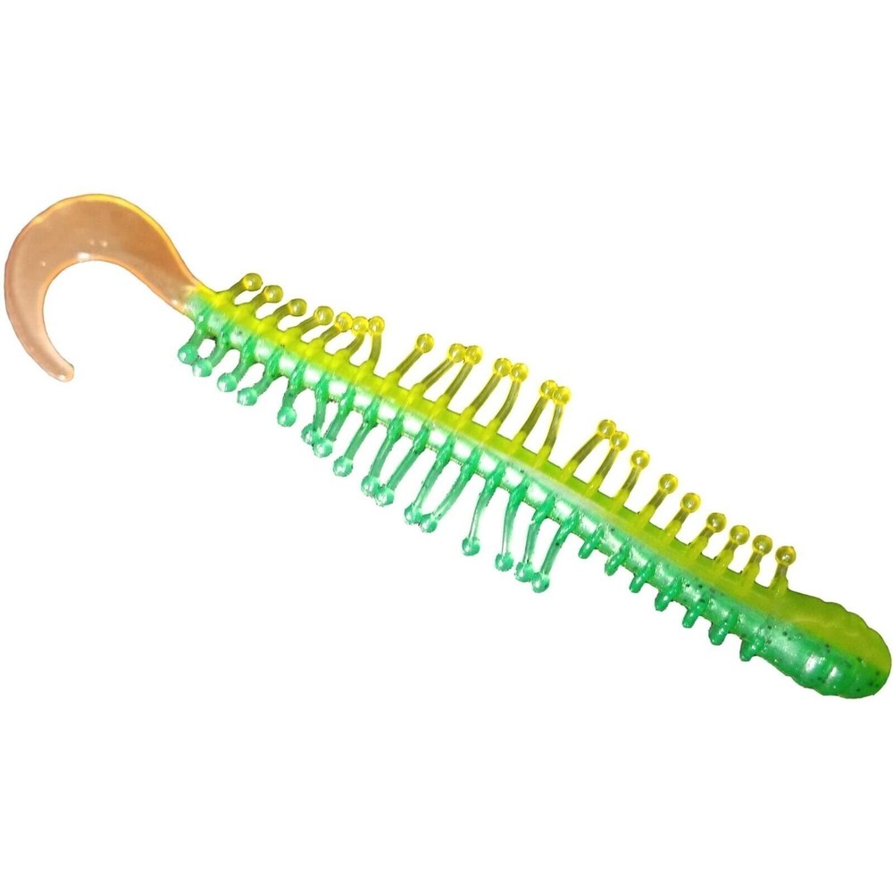 KALIN 4" TICKLE WORM(8) FIRETIGER