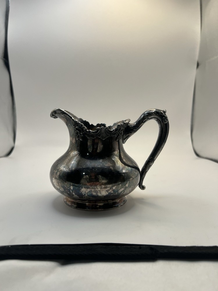 Reed And Barton Silver Plated Small Pitcher Ornate Handle