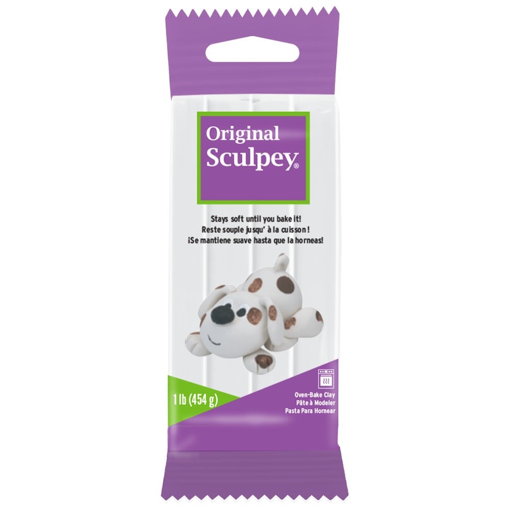 Sculpey Original Polymer Clay 1lb-White - 3 Pack