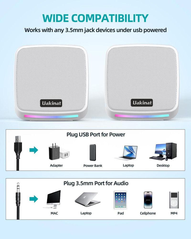 Computer Speakers,Computer Speakers for Desktop Pc,Desktop Speakers,Usb Powered