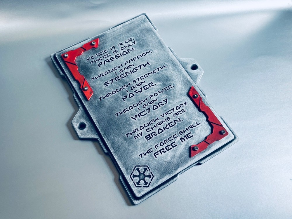 Sith Code Wall Plaque - Wall Mount Panel - Galaxy's Edge