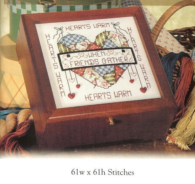 HEARTS WARM  CROSS STITCH PATTERN  ONLY  -  DE  RYV