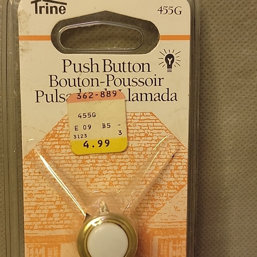 Trine Push Button 455G White Wired From 1994