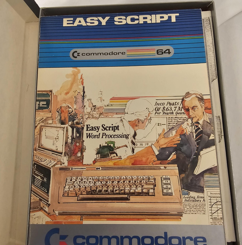 Commodore 64 Easy Script Advanced Word Processor 1983 Original Box + Manual