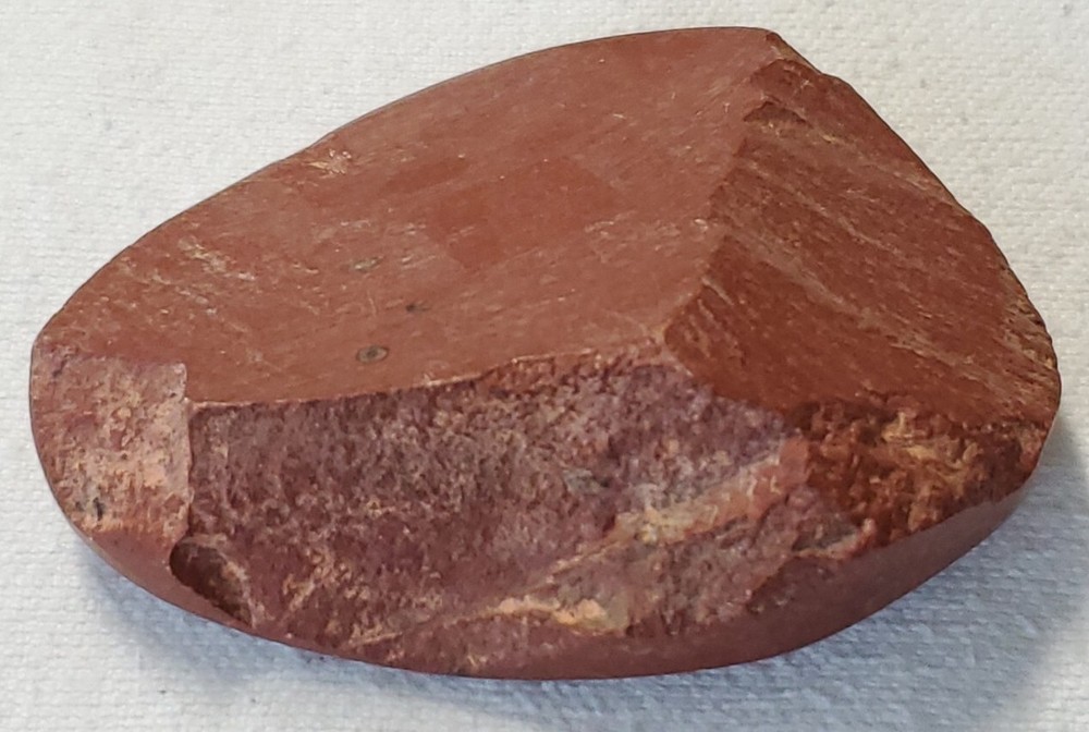 Red Rock Stone Semi Polished With Bird Etching