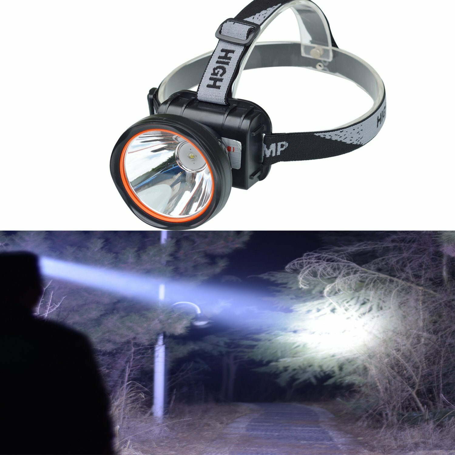 ODEAR Headlamp Bright LED Rechargeable Flashlight Head Light spotlight Torch