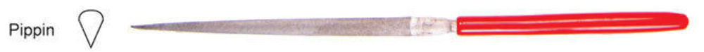 Individual Diamond Needle File Eze-lap Pippin, Fine Grit (600) Ref: 613F