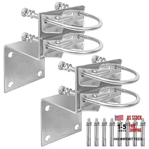 XRDS-RF Antenna Pole Mount Kits, Antenna Pole Mount Bracket with Double U 2 PCS