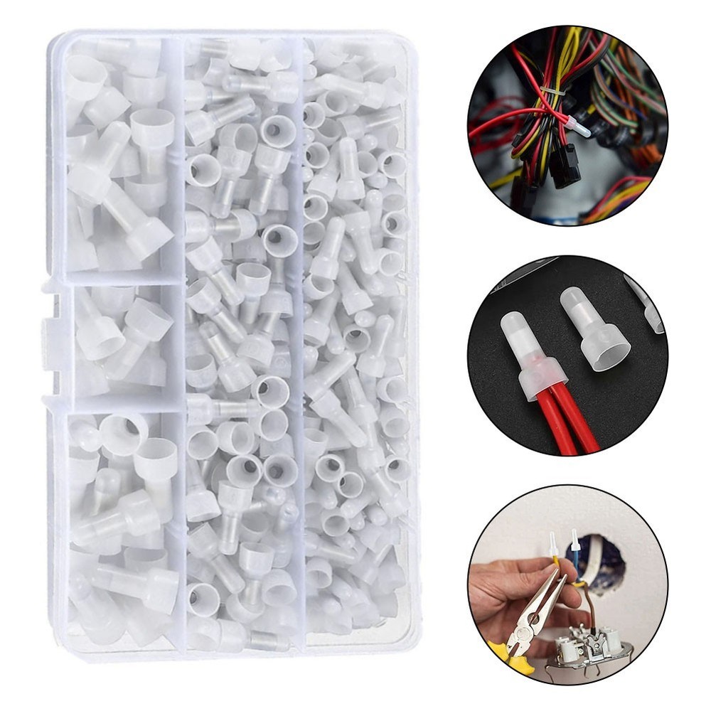 Electrical Connector Set 200 Pcs Nylon Closed End Terminals for Versatility