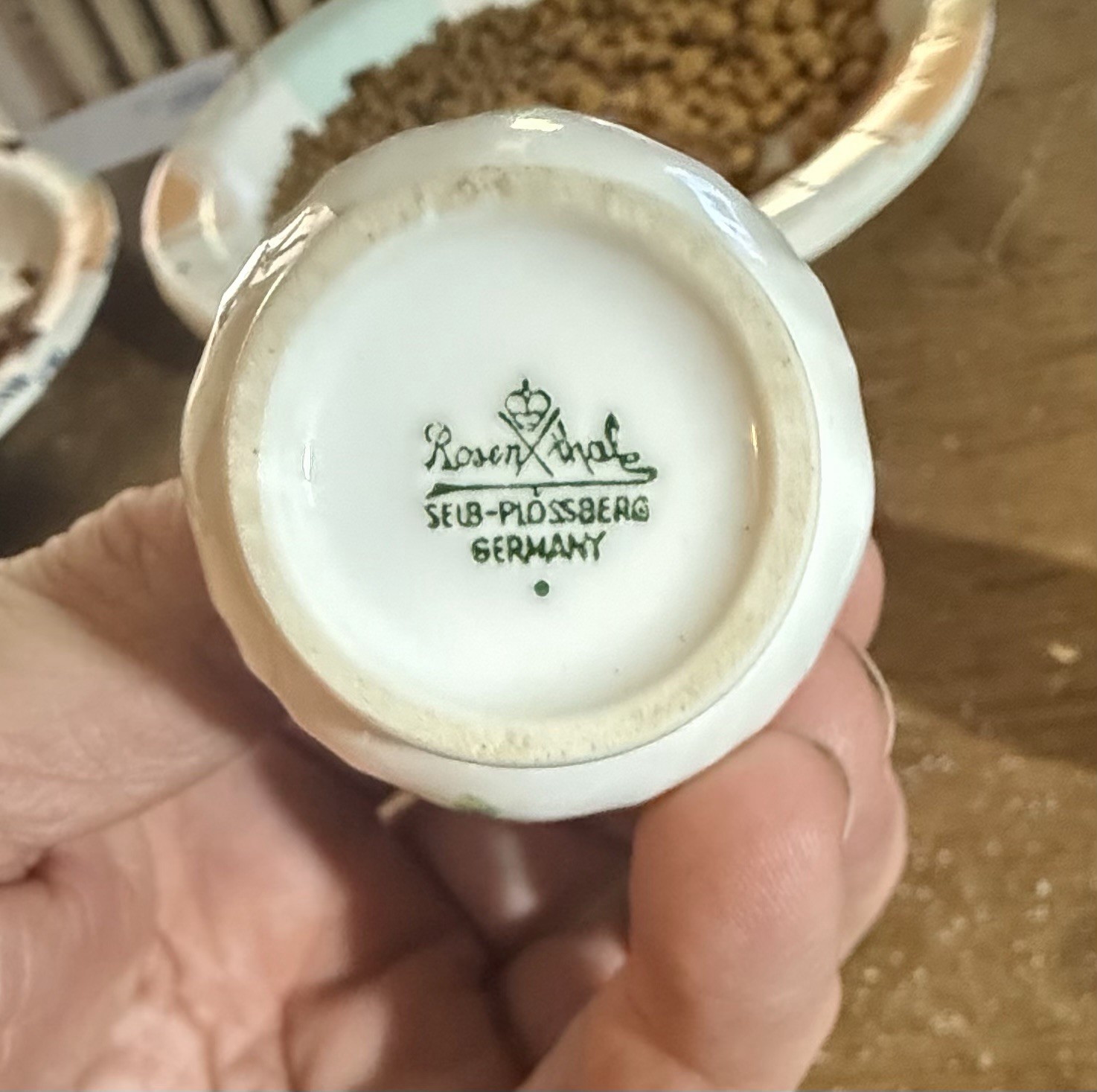 2 pairs Rosenthal salt & pepper 835 sterling tops