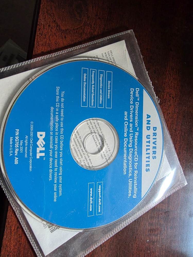 Dell Dimension Resource CD Reinstall Drivers & Utilities. Free shipping