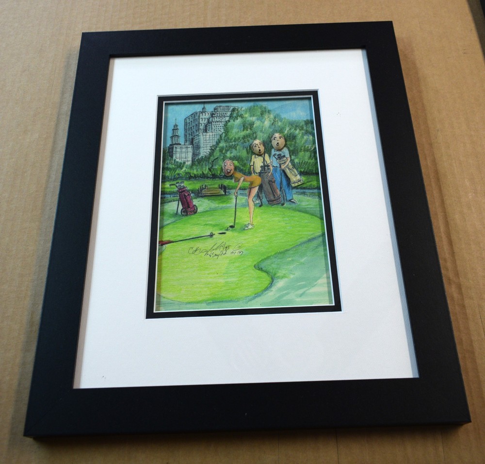 Original Corlette Baylock "Keep Your Eye on the Ball" Pistachio Shell 3D Shadowb
