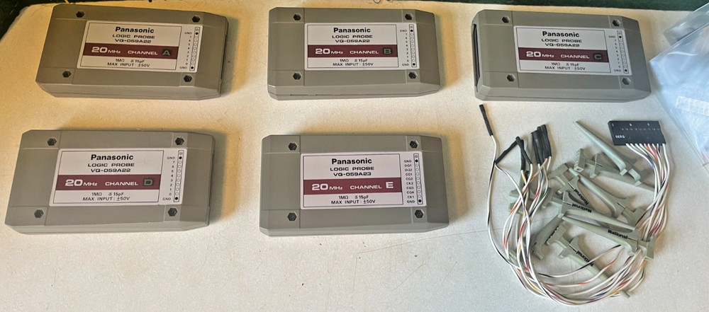 Panasonic VQ-059A22 Logic Probes, Set of Five with Test Leads