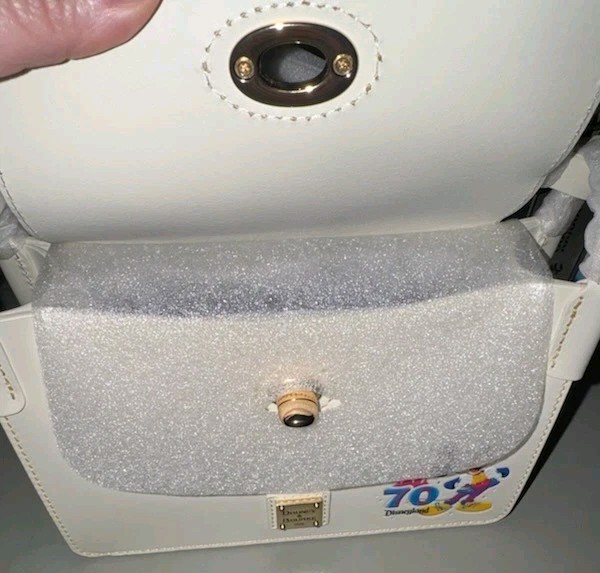 Dooney & Bourke Pinky Disneyland 70th Anniversary Mickey Mouse Crossbody White