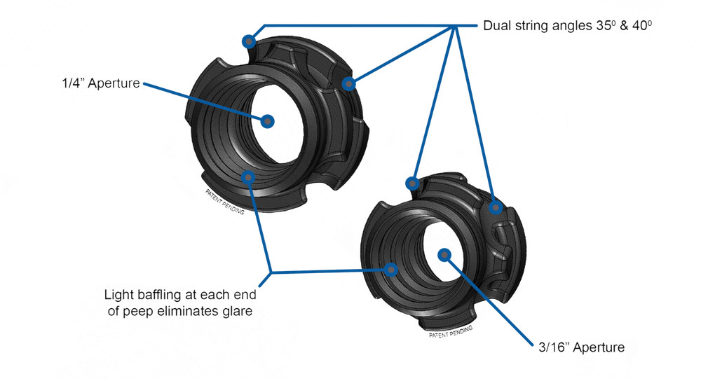 Hamskea RAPTOR PEEP Sight (Black)(Multiple Sizes)
