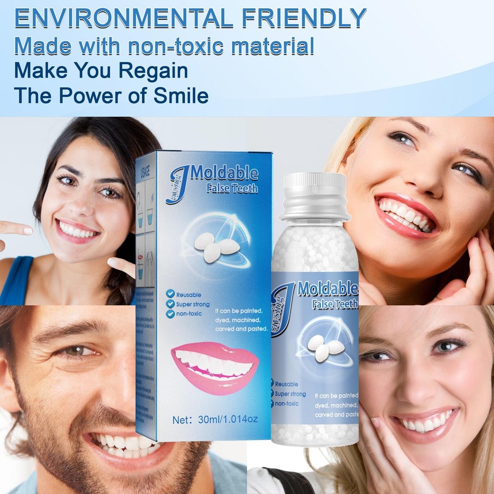 3× Resin False Teeth Solid Glue Temporary Tooth Gap Filler Tooth Repair Moldable