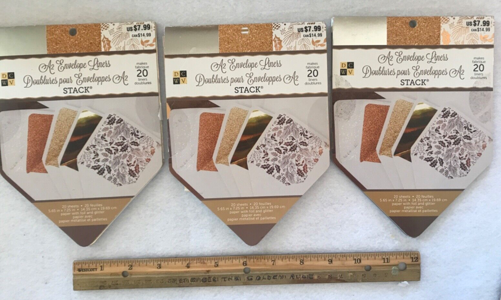 dcwv A2 envelope liners, 3 partial packs cm-01200067