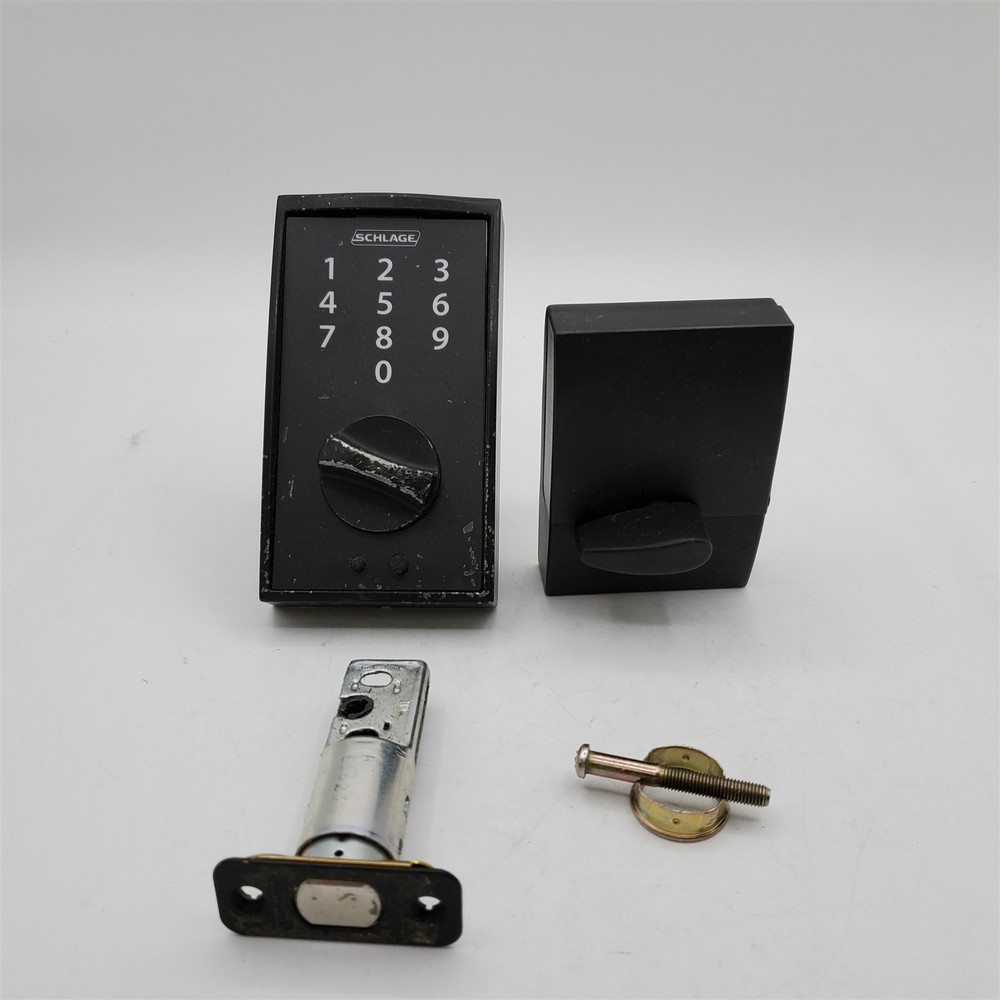 SCHLAGE BE375 CEN 622 Touch Keyless Electronic Deadbolt Lock, Matte Black